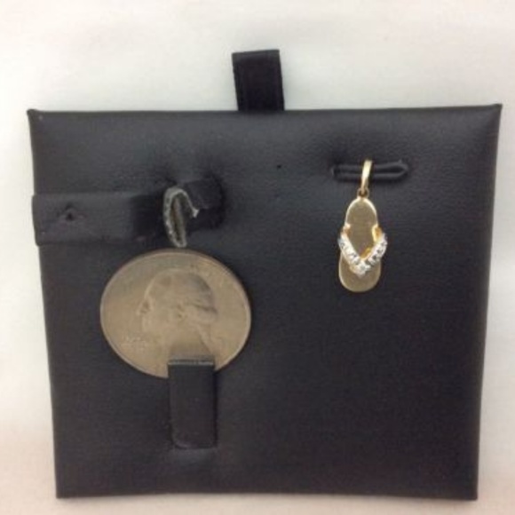 10K GOLD SANDAL FLIP FLOP CHARM - Picture 3 of 8